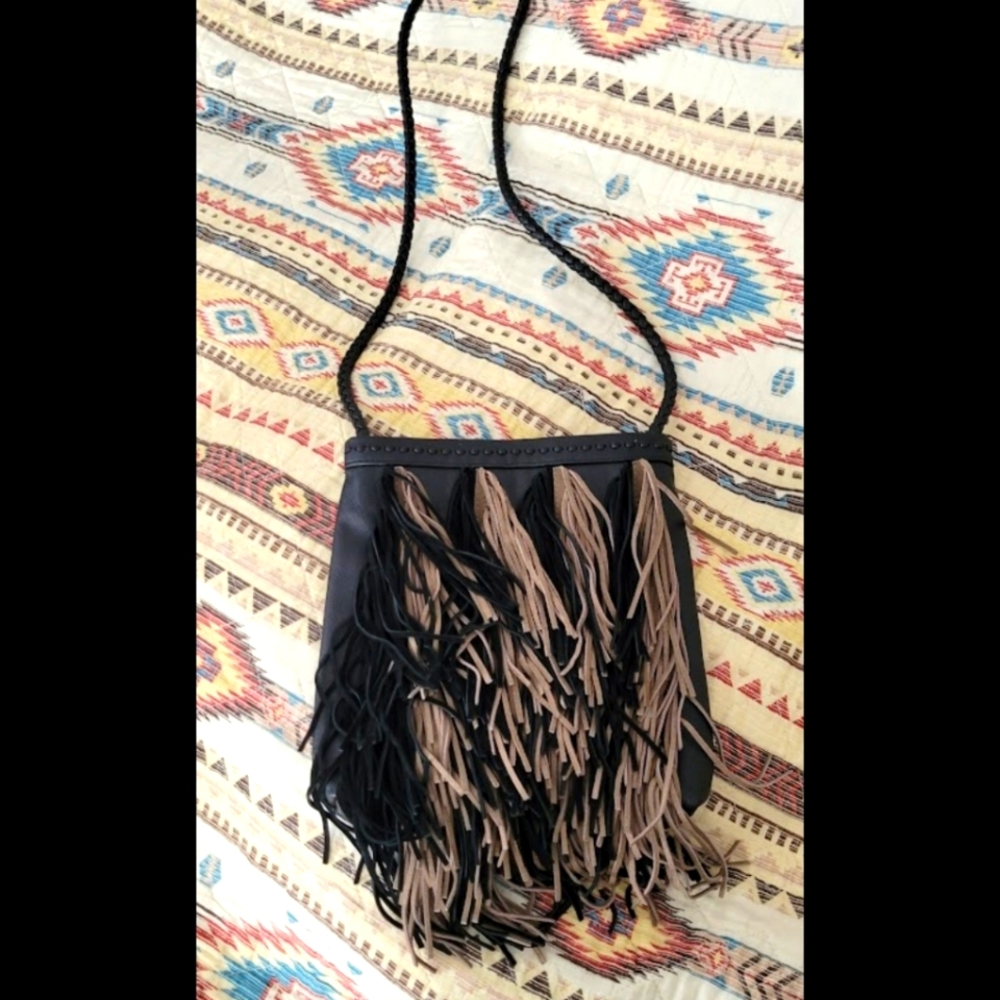Sam Edelman Leather Fringe Purse